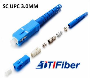 FTTH नेटवर्क के लिए प्लास्टिक सामग्री फाइबर ऑप्टिक केबल कनेक्टर्स SC UPC SM MM प्रकार
