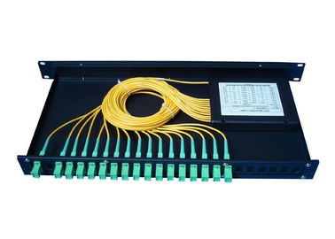अनुसूचित जाति / एपीसी फाइबर connectors के साथ 1 × 32 पीएलसी singlemode ऑप्टिकल फाइबर फाड़नेवाला