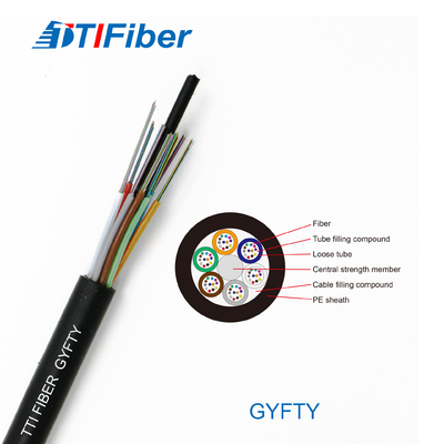 एरियल फीट एफआरपी Gyfty 2 4 8 12 24 कोर G652d फाइबर ऑप्टिक केबल सिंगल मोड