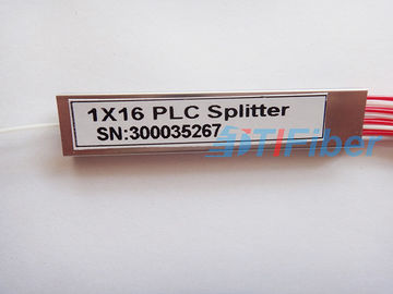 1X16 स्टील ट्यूब प्रकार SC / APC कनेक्टर के साथ मिनी फाइबर ऑप्टिक पीएलसी अलगानेवाला