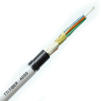 FTTH FTTX आउटडोर ADSS सिंगल शीथ डबल शीथ स्पैन 8F 12F 24F 48F फाइबर ऑप्टिक केबल
