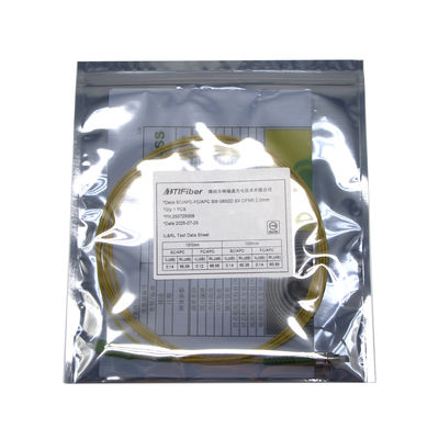 नया डिज़ाइन परीक्षण किया गया सिंगलेमोड सिम्प्लेक्स 3 5 10M SC / APC - FC / APC FTTH OFNP फाइबर ऑप्टिक पैच कॉर्ड