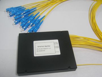निष्क्रिय ऑप्टिकल नेटवर्क के लिए 1 × 16 पीएलसी कॉम्पैक्ट ऑप्टिकल फाइबर फाड़नेवाला