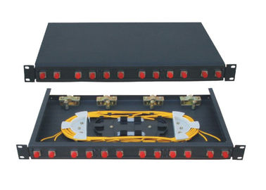 एफसी पोर्ट के साथ 12 पोर्ट कस्टमर का आधार फिक्स्ड रैक माउंटेड ऑप्टिक टर्मिनल बॉक्स है