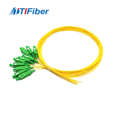 पीवीसी LSZH फाइबर ऑप्टिक पिगटेल 10PCS सिंगल मोड SC / APC 0.9MM X1.5M