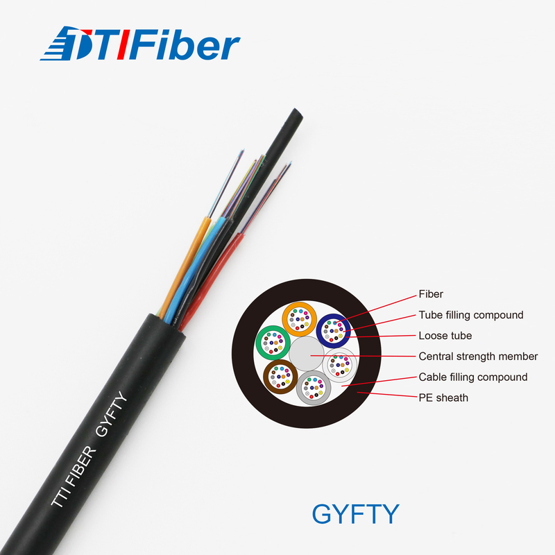 एरियल फीट एफआरपी Gyfty 2 4 8 12 24 कोर G652d फाइबर ऑप्टिक केबल सिंगल मोड