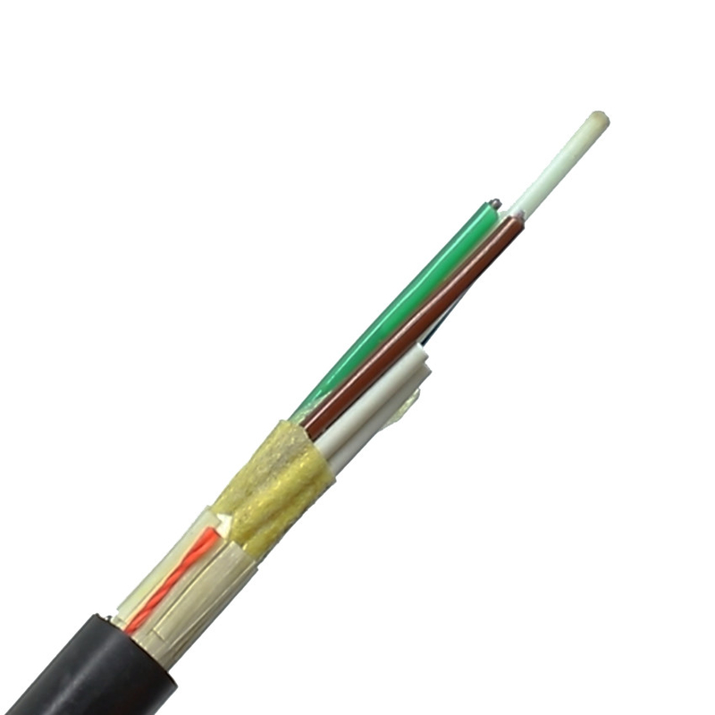 एरियल ADSS G652D G657A1 G657A2 1 12 24 48 96 144 कोर सिंगल मोड आउटडोर फाइबर ऑप्टिक केबल